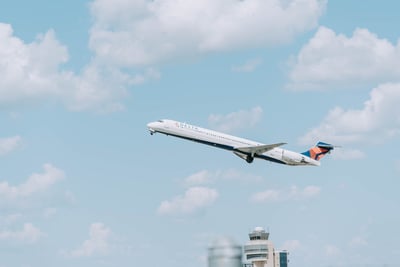 Delta plane taking off