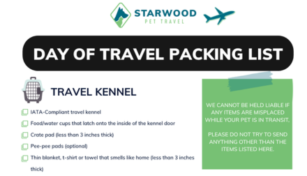 Day of Travel Packing List