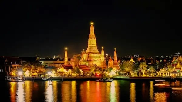 bangkok thailand landscape at night