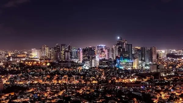 manila philippines landscape at night