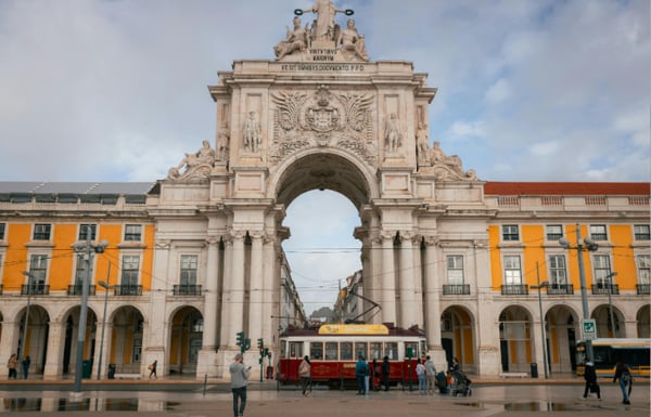 Government building in Lisbon, Portugal.