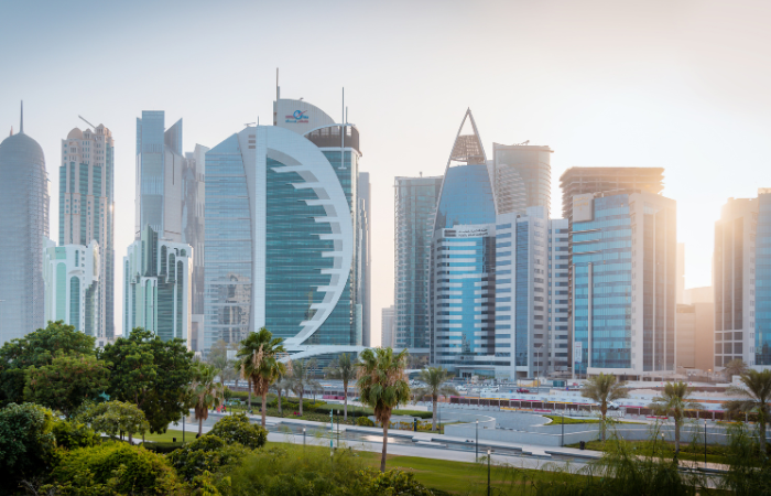 Doha, Qatar skyline.