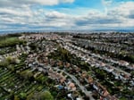 Sheffield UK landscape overlooking homes