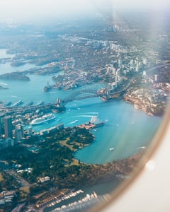 sydney australia - view from airplane